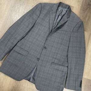 RALPH by Ralph Lauren Suit Blazer Mens Size‎ 42 Gray Plaid Wool Coat Dillards